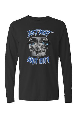 Detroit Grit City Heavyweight Long Sleeve T Shirt