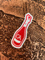 Champagne Athletics Red & White Bottle Die Cut Matte Sticker