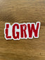 LGRW Die Cut Matte Sticker